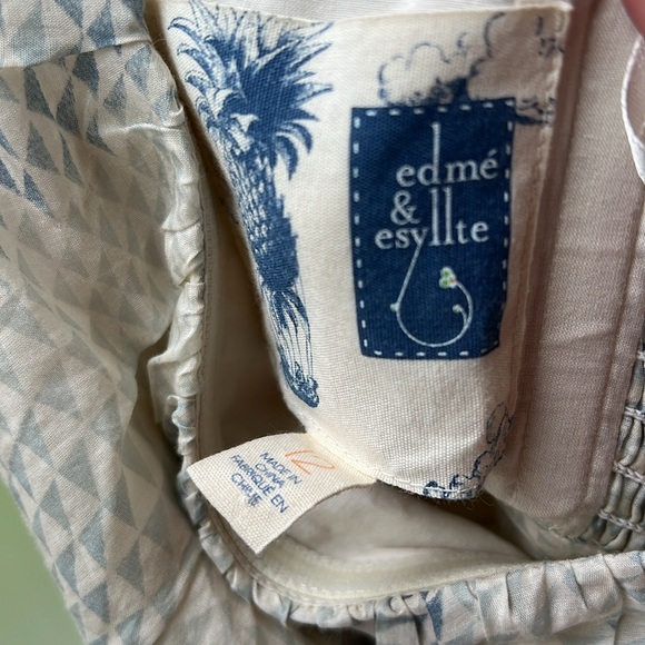 RARE Anthropologie Edme & Esyllte Fanning Triangles Strapless Dress POCKETS! 🥰 - Picture 9 of 15